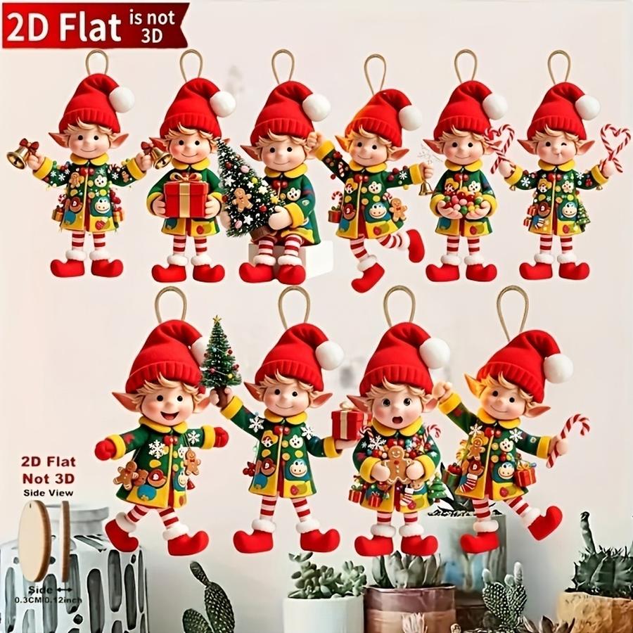Christmas Tree Artificial - 1/5/10/20/50/100pcs 2D Flat, 10 pieces—Perfect for