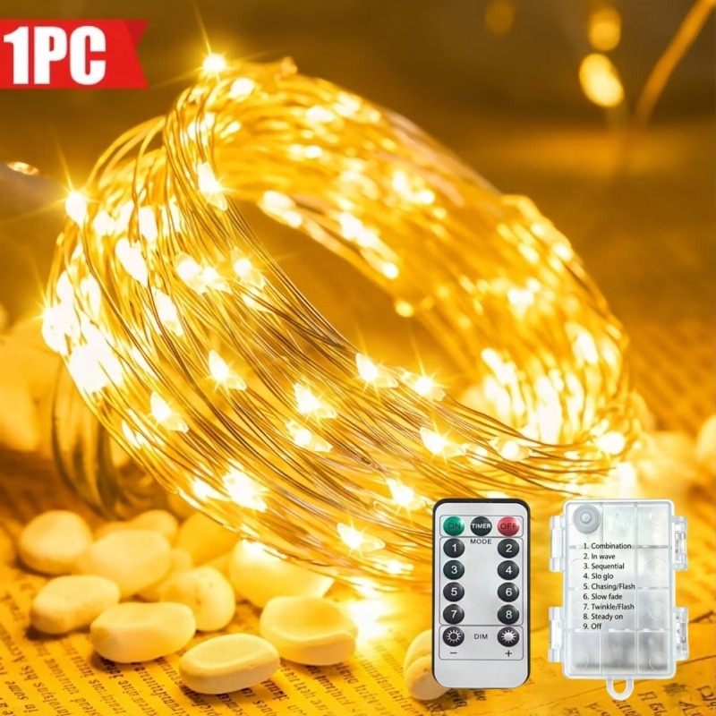 Led Fairy String Lights - 10M Remote Control Waterproof Battery Box
