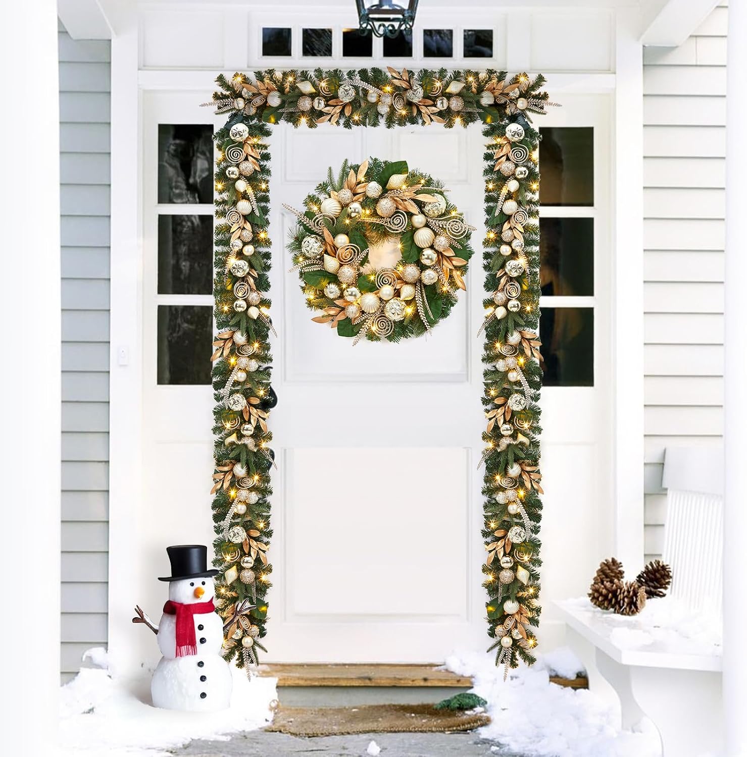 Garvee 24 Inch Christmas Wreat - Led Fairy String Lights ulasan dan harga