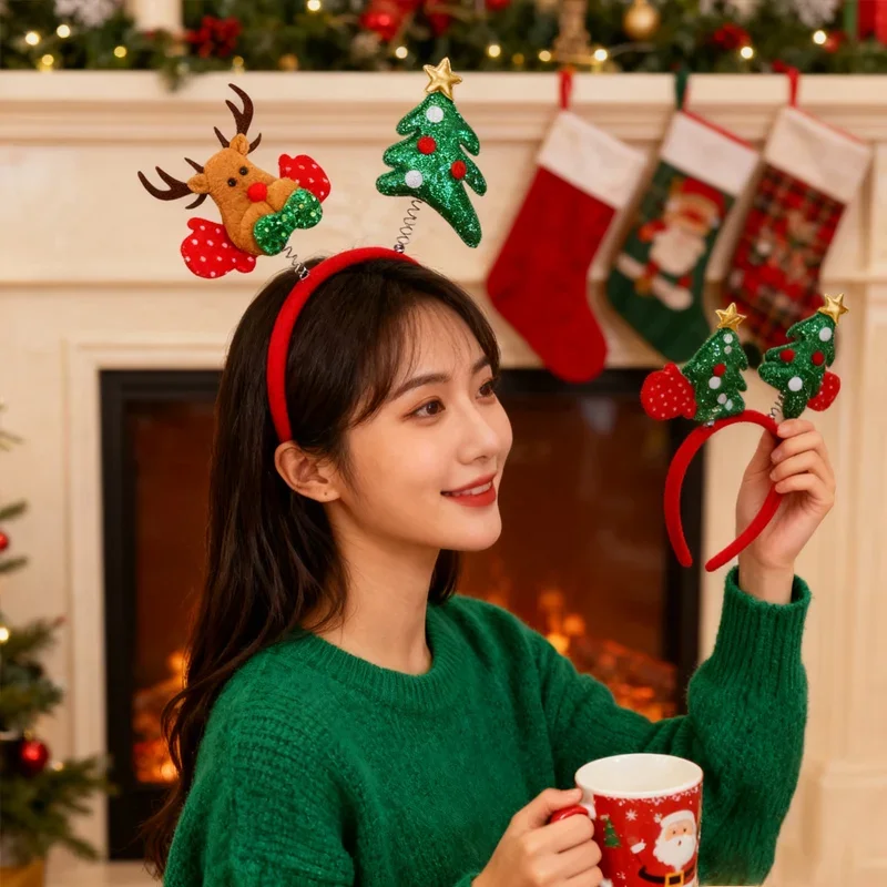 1-5PCS Christmas Reindeer Antl - Reindeer Antlers Headband ulasan dan harga