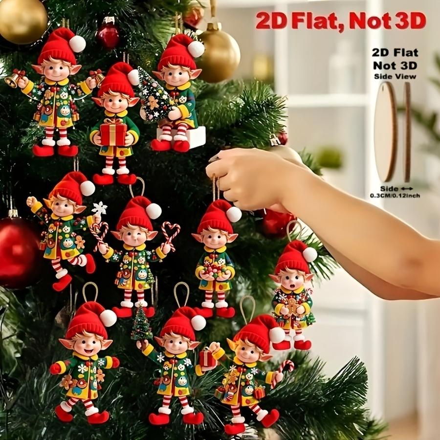 1/5/10/20/50/100pcs 2D Flat, 1 - Christmas Tree Artificial ulasan dan harga