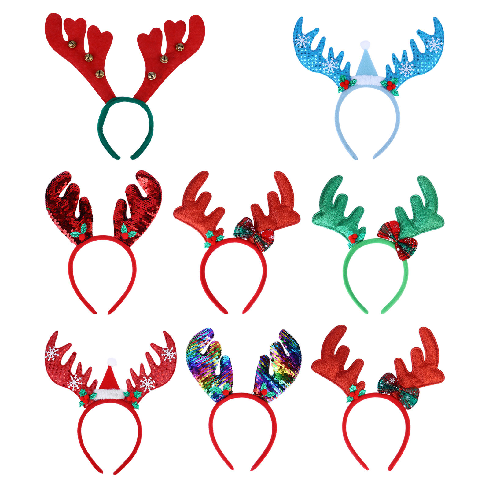 8 Pcs Antlers Headdress Pink H - Reindeer Antlers Headband ulasan dan harga
