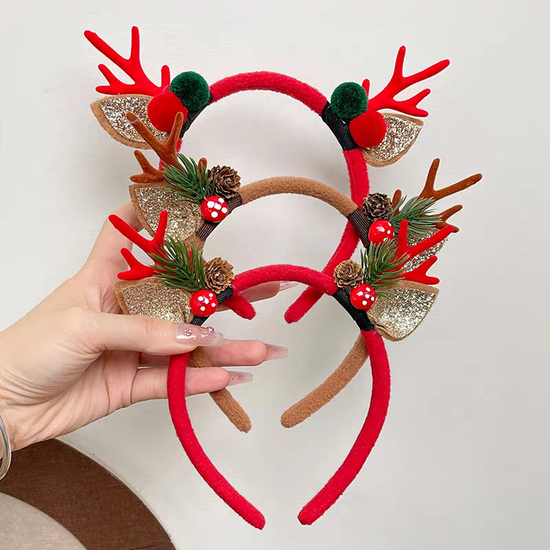 Christmas Headband Plush Reind - Reindeer Antlers Headband ulasan dan harga