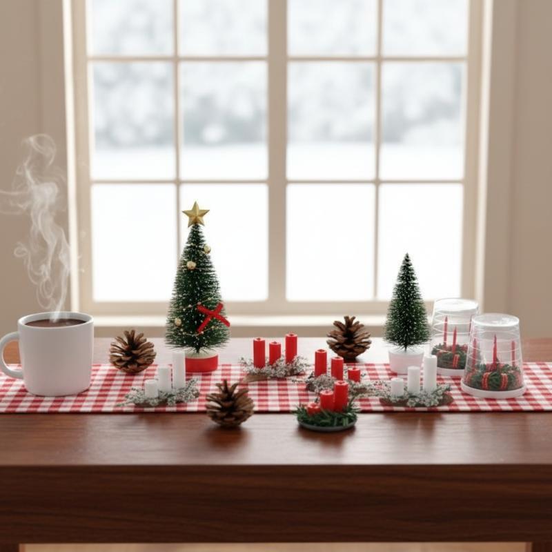 ! 1:12 Miniature Dollhouse Chr - Holiday Candle Set ulasan dan harga