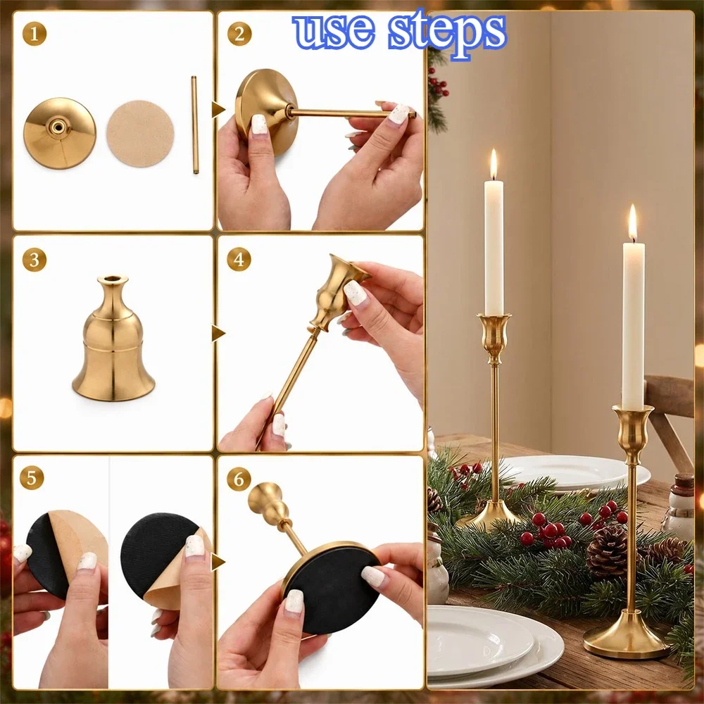 6 Sets Candle Holders Vintage  - Holiday Candle Set ulasan dan harga