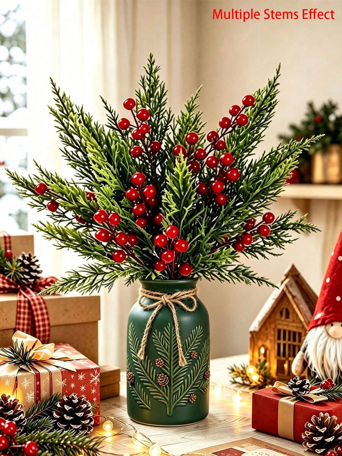 20pcs Artificial Pine Branches - Christmas Tree Artificial ulasan dan harga
