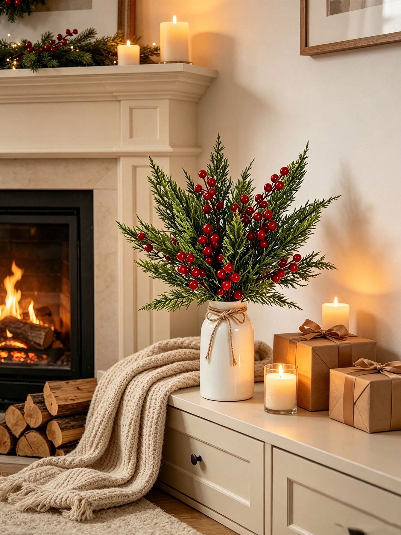 20pcs Artificial Pine Branches - Christmas Tree Artificial ulasan dan harga