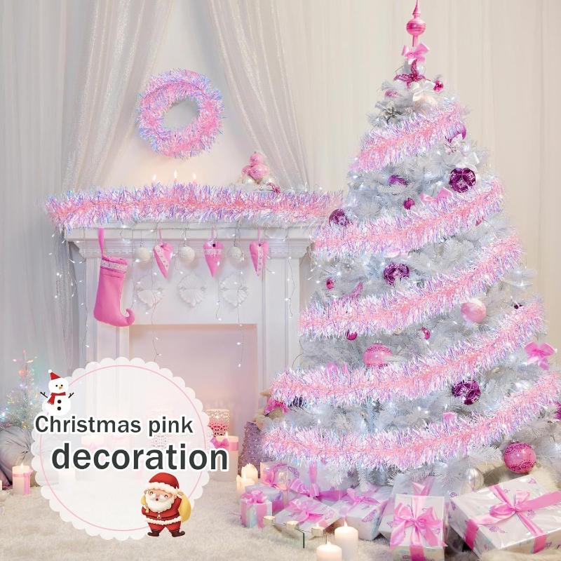 2M Pink Tinsel Garland Shiny M - Tinsel Garland Decoration ulasan dan harga